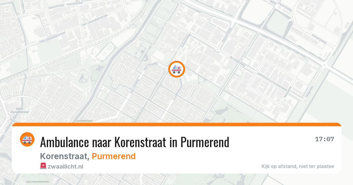 Ambulance naar Korenstraat in Purmerend — 29 jan 2026
