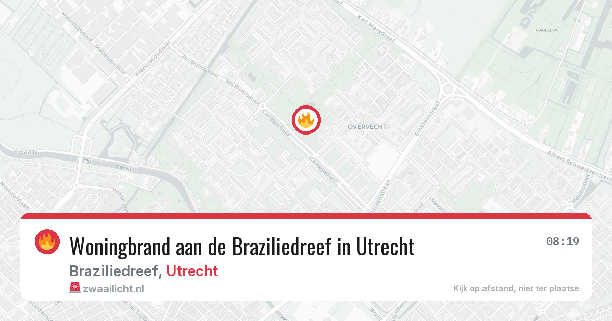 Woningbrand aan de Braziliedreef in Utrecht — 22 jan 2026