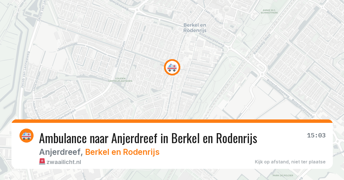 Ambulance naar Anjerdreef in Berkel en Rodenrijs — 13 jul 2026