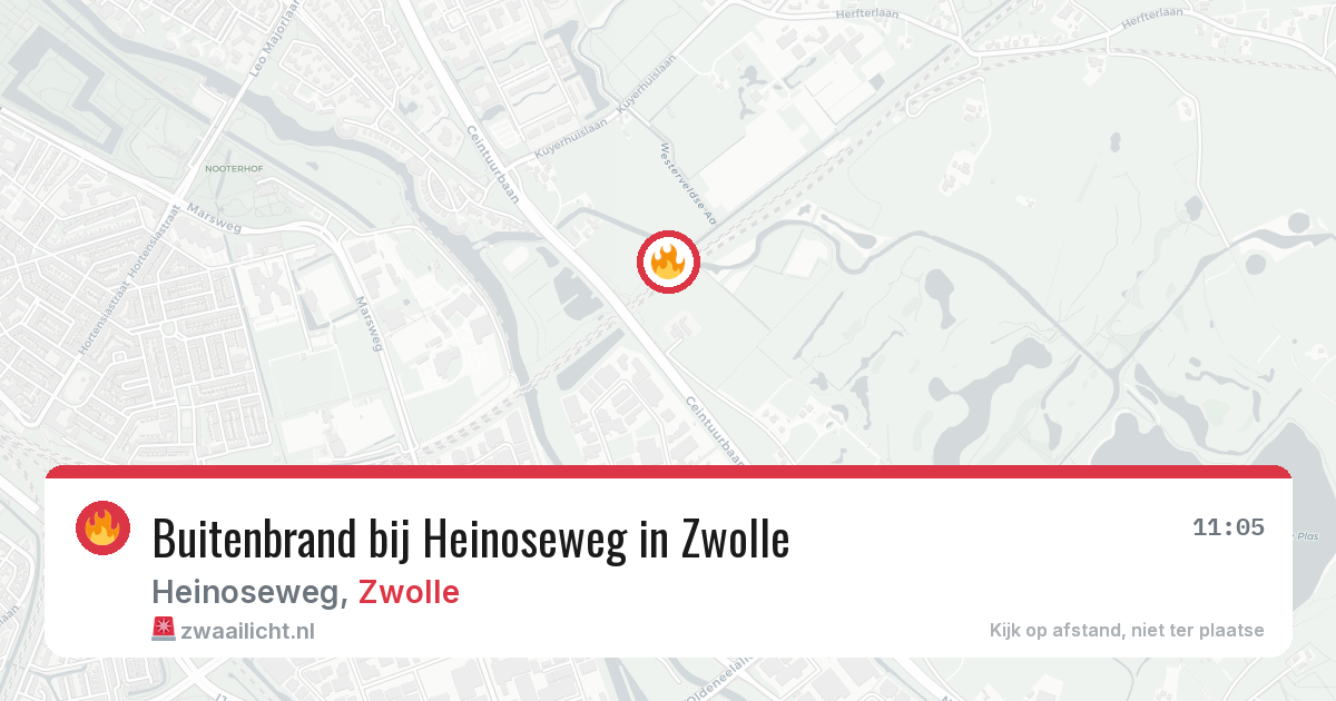 Buitenbrand bij Heinoseweg in Zwolle — 17 jun 2026