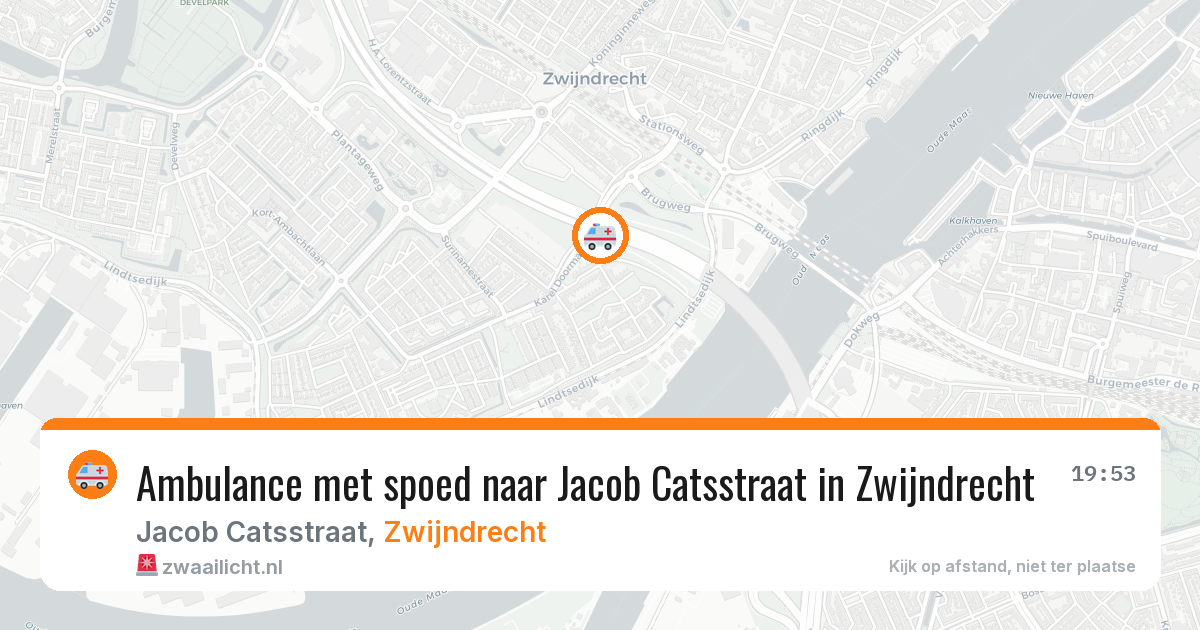 Ambulance met spoed naar Jacob Catsstraat in Zwijndrecht — 25 jun 2026