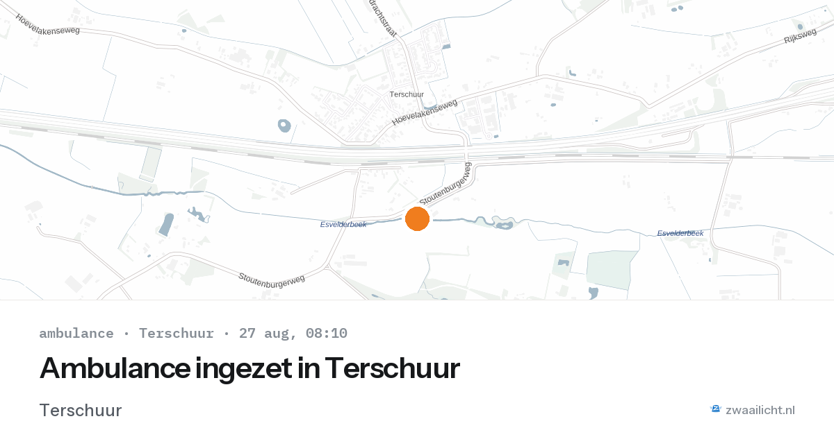 Ambulance ingezet in Terschuur — 27 aug 2026
