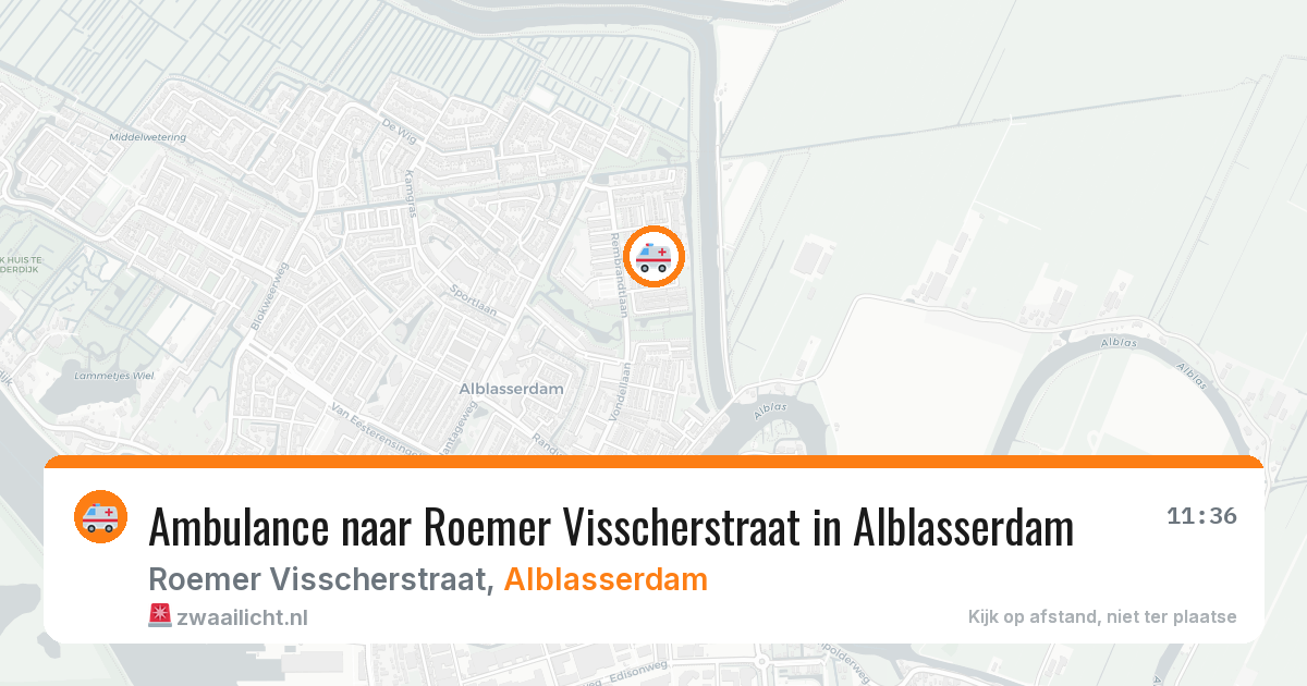 Ambulance naar Roemer Visscherstraat in Alblasserdam — 24 mrt 2026