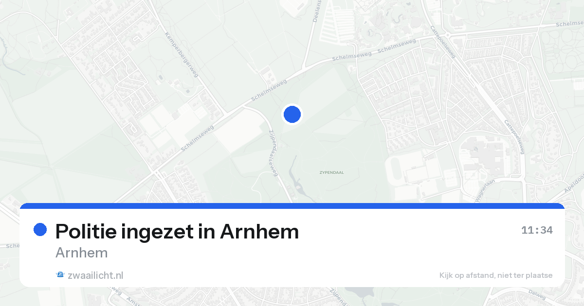 Politie ingezet in Arnhem — 22 aug 2026 | 🚨 Zwaailicht.nl