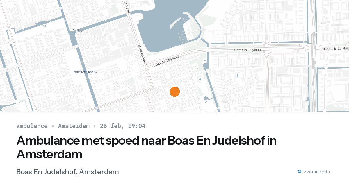 Ambulance met spoed naar Boas En Judelshof in Amsterdam — 15 feb 2026