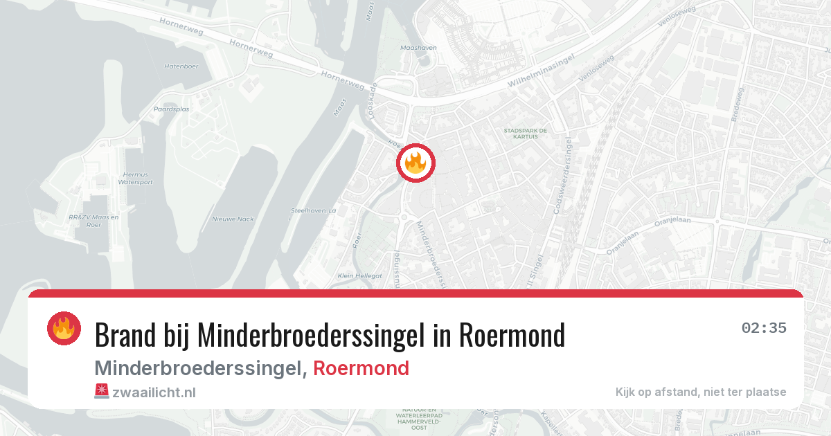 Brand bij Minderbroederssingel in Roermond — 29 jan 2026