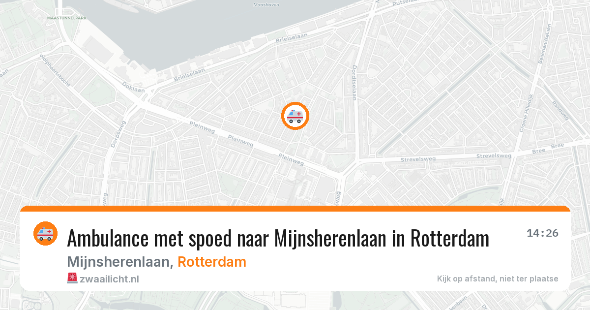 Ambulance met spoed naar Mijnsherenlaan in Rotterdam — 16 mrt 2026