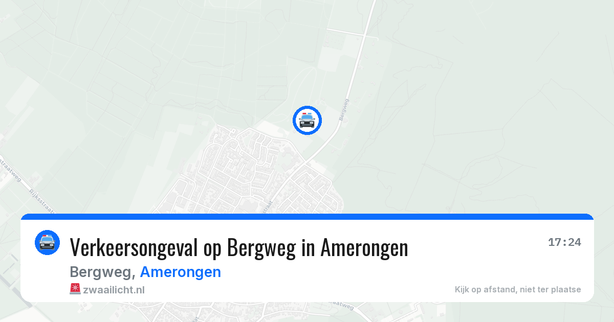 Verkeersongeval op Bergweg in Amerongen — 3 jun 2026