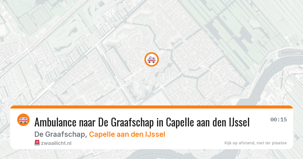 Ambulance naar De Graafschap in Capelle aan den IJssel — 7 aug 2026