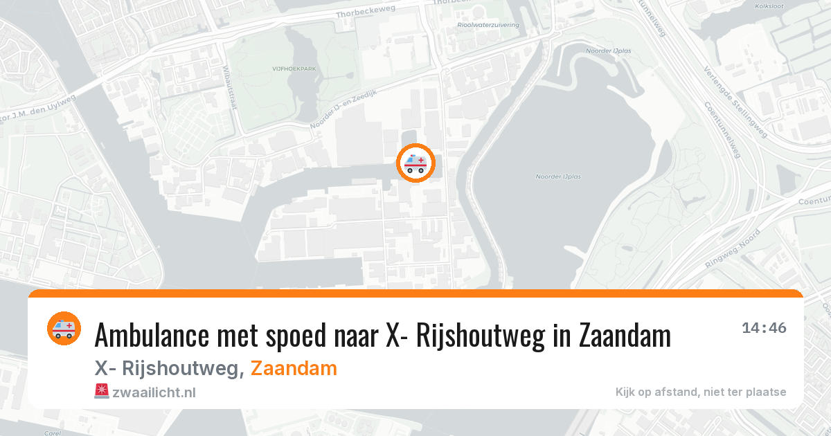 Ambulance met spoed naar X- Rijshoutweg in Zaandam — 5 feb 2026