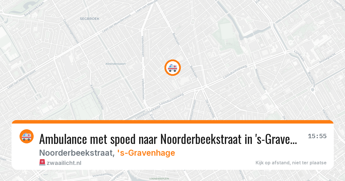Ambulance met spoed naar Noorderbeekstraat in 's-Gravenhage — 22 apr 2026