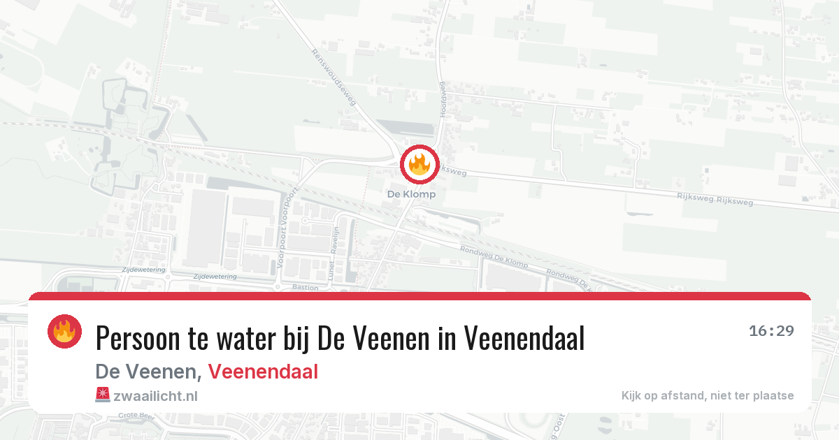 Persoon te water bij De Veenen in Veenendaal — 14 jul 2026