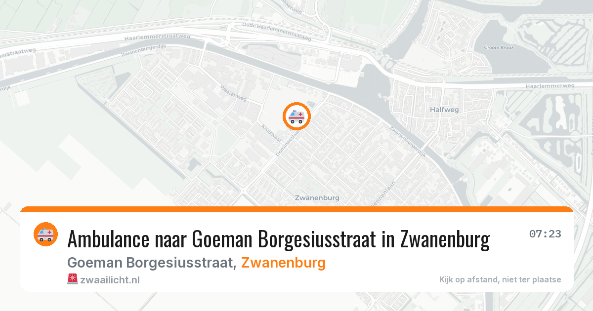 Ambulance naar Goeman Borgesiusstraat in Zwanenburg — 22 mei 2026