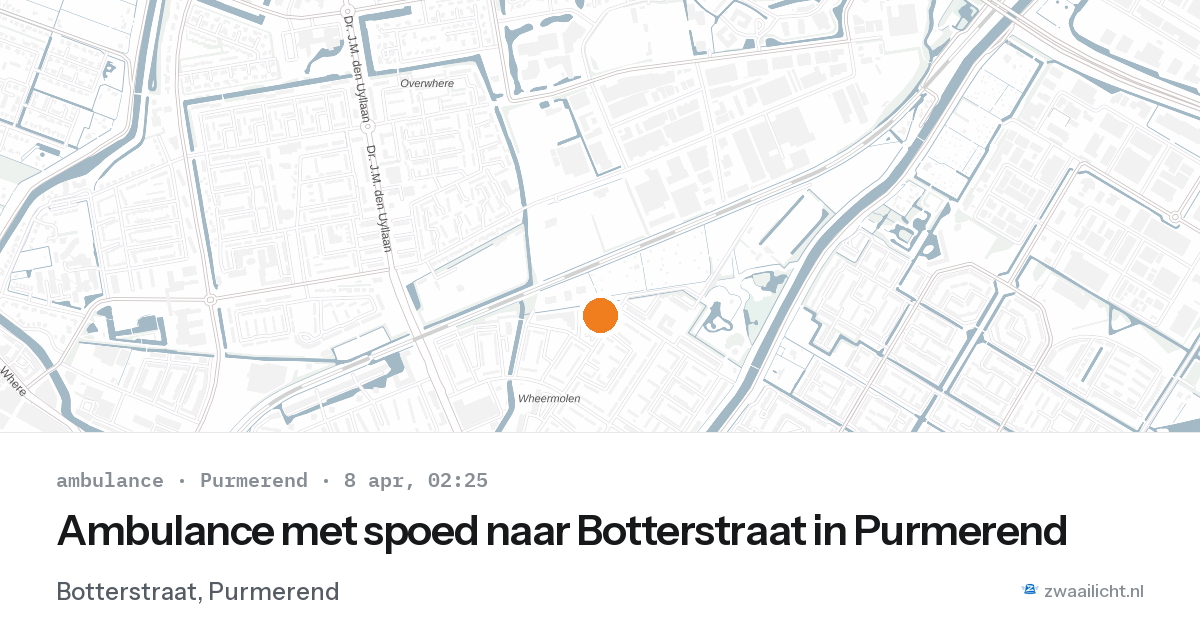 Ambulance met spoed naar Botterstraat in Purmerend — 8 apr 2026