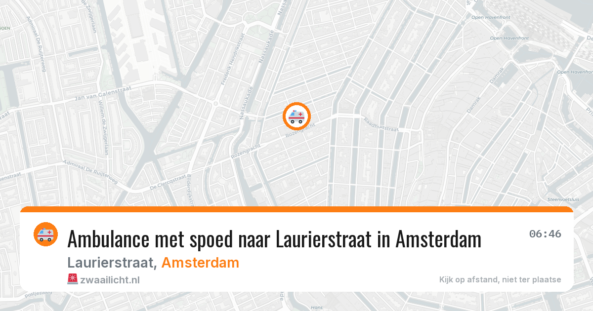 Ambulance met spoed naar Laurierstraat in Amsterdam — 1 aug 2026