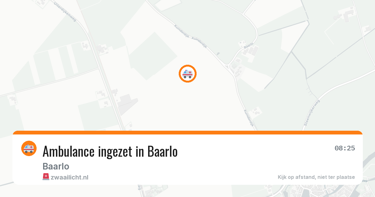 Ambulance ingezet in Baarlo — 7 aug 2026