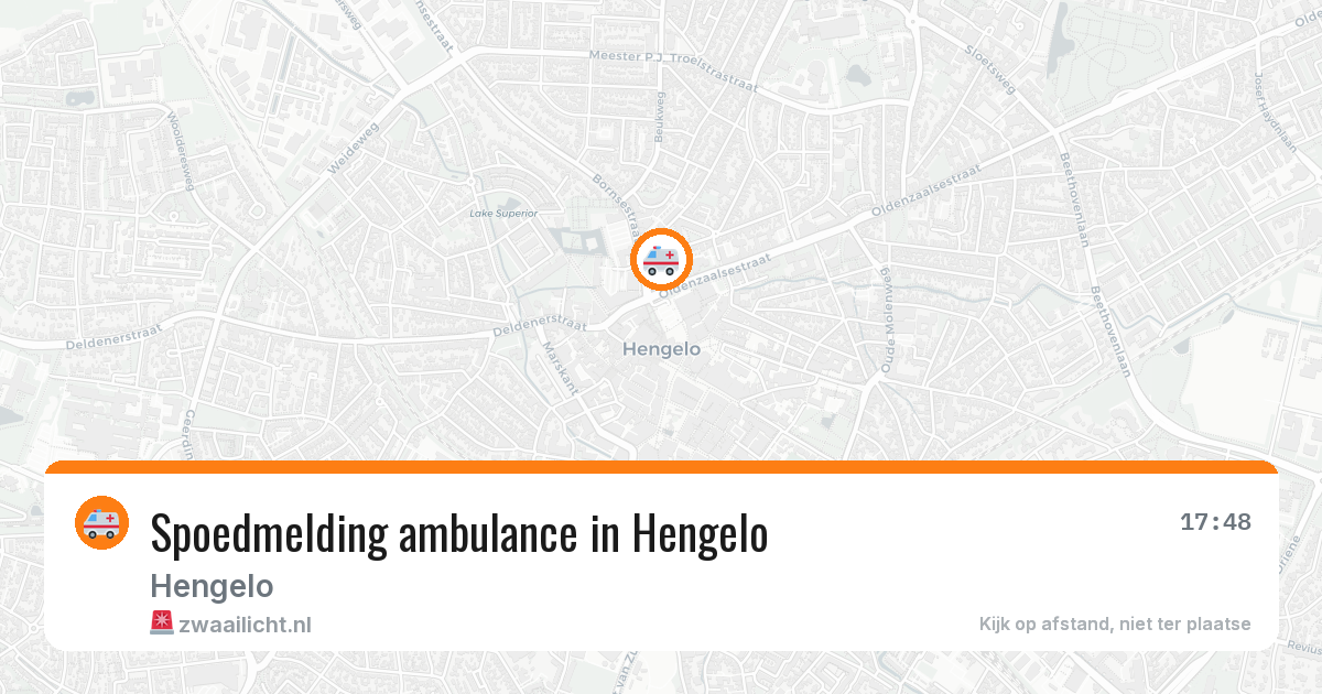 Spoedmelding ambulance in Hengelo — 31 jul 2026