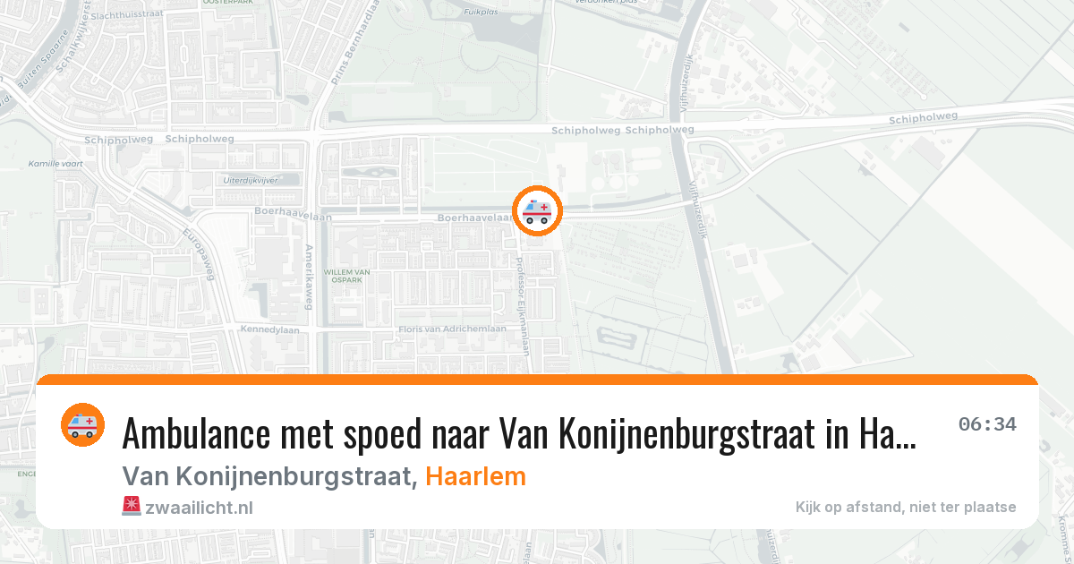 Ambulance met spoed naar Van Konijnenburgstraat in Haarlem — 5 apr 2026