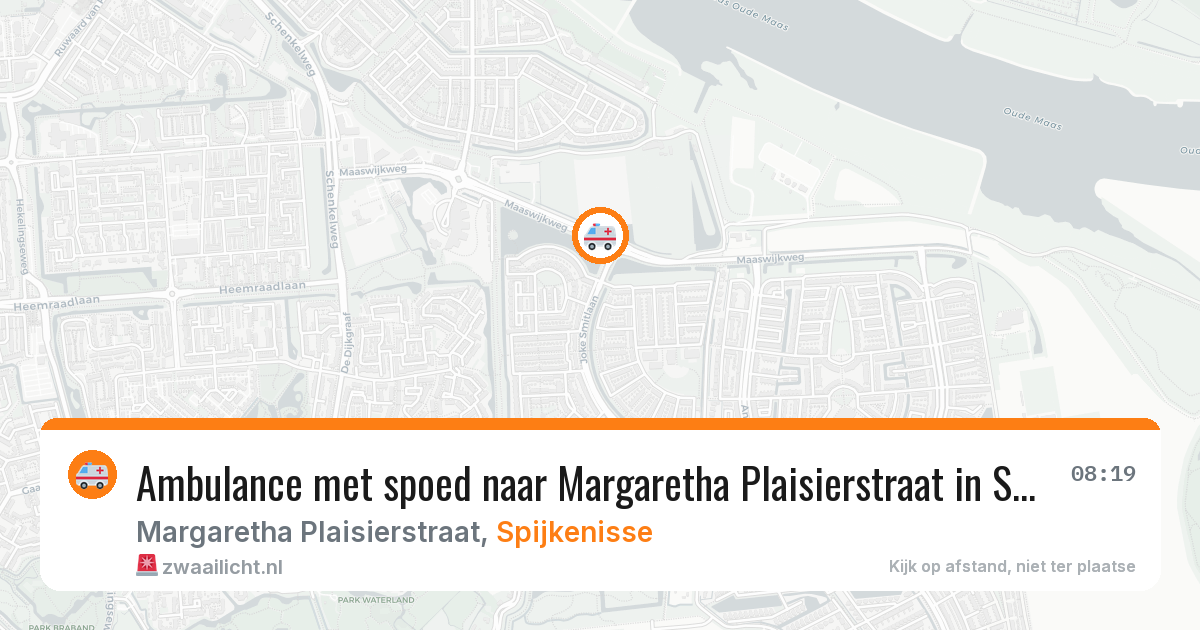 Ambulance met spoed naar Margaretha Plaisierstraat in Spijkenisse — 14 jun 2026