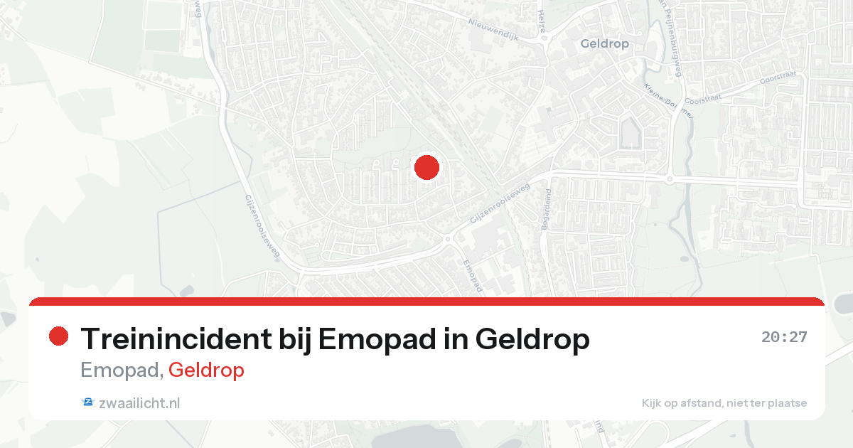 Treinincident bij Emopad in Geldrop — 16 feb 2026