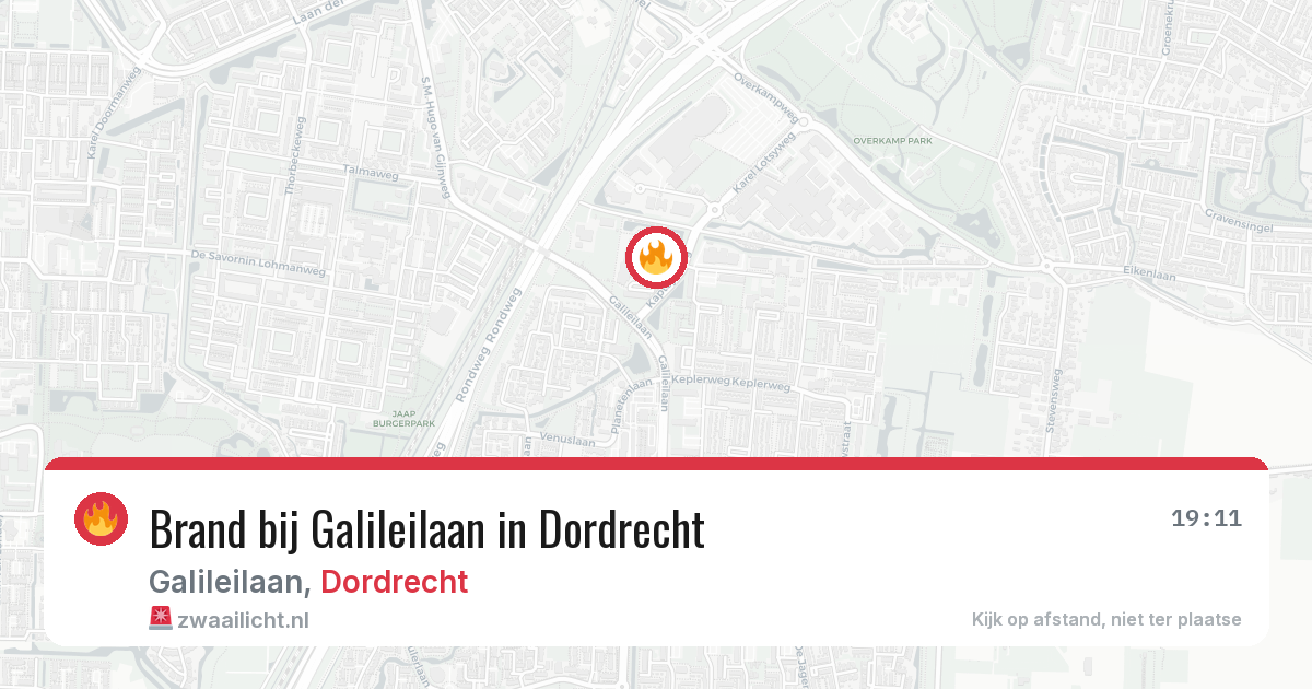 Brand bij Galileilaan in Dordrecht — 27 mei 2026