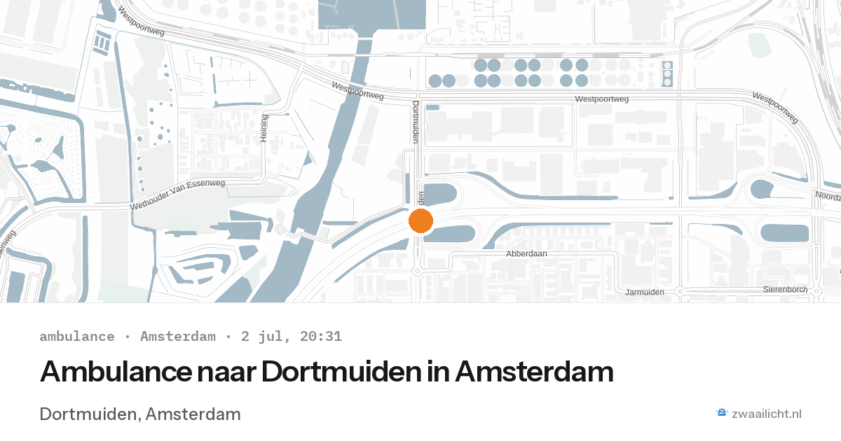 Ambulance naar Dortmuiden in Amsterdam — 2 jul 2026