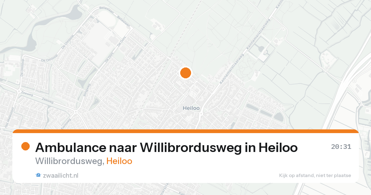 Ambulance naar Willibrordusweg in Heiloo — 19 aug 2026