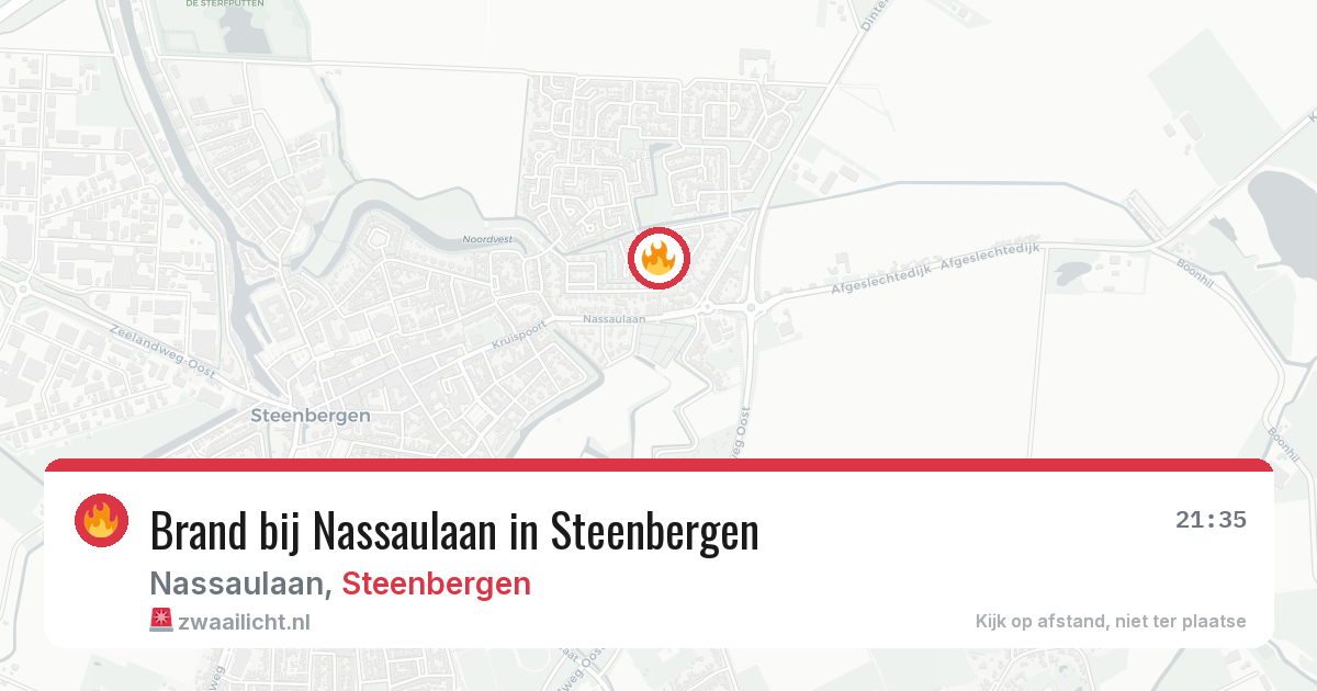 Brand bij Nassaulaan in Steenbergen — 25 mei 2026