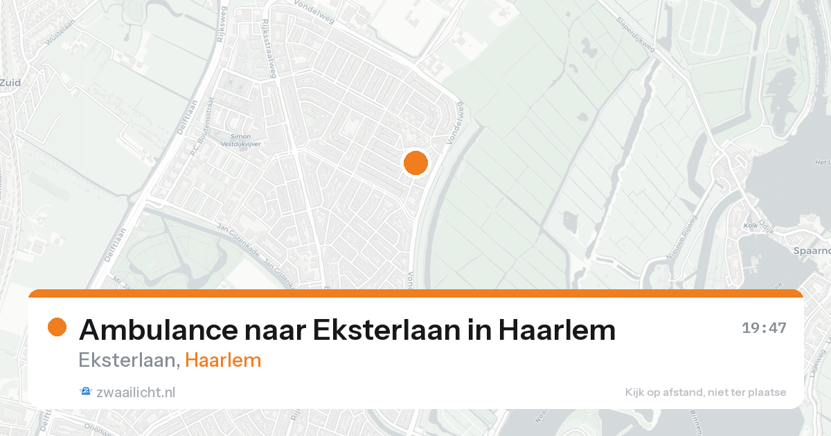 Ambulance naar Eksterlaan in Haarlem — 30 jan 2026