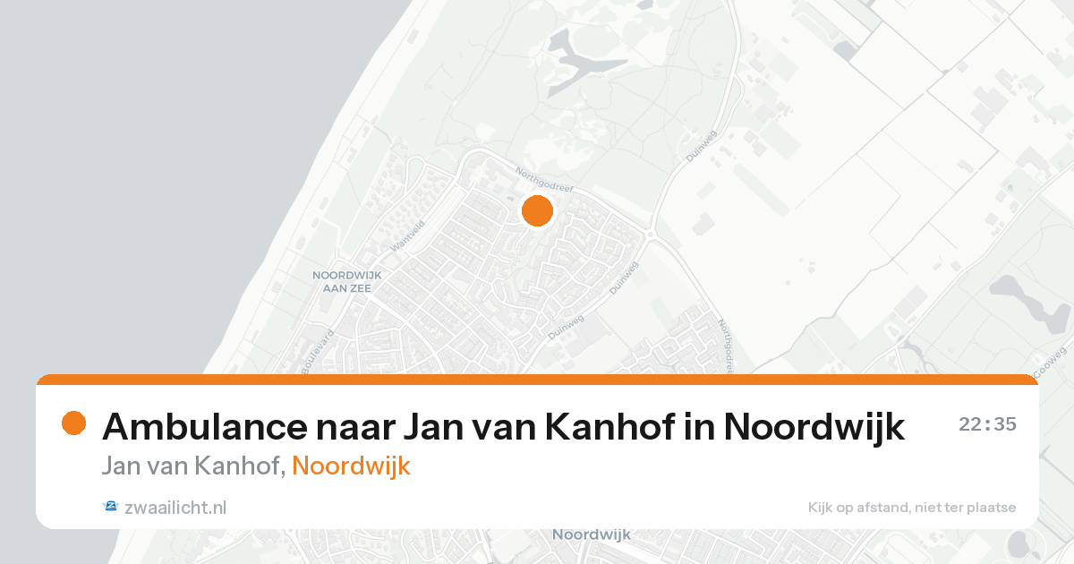 Ambulance naar Jan van Kanhof in Noordwijk — 19 aug 2026