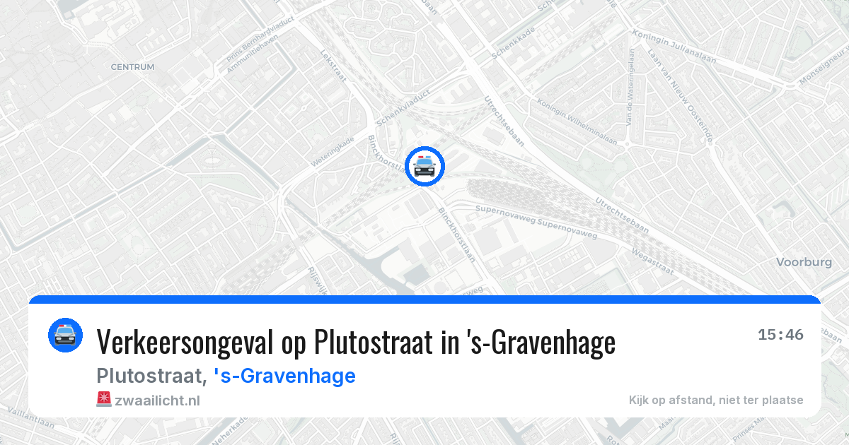 Verkeersongeval op Plutostraat in 's-Gravenhage — 13 mei 2026