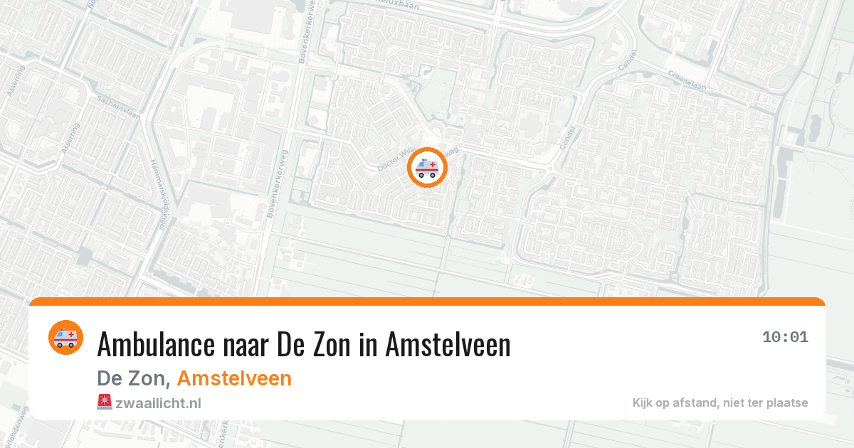 Ambulance naar De Zon in Amstelveen — 1 apr 2026