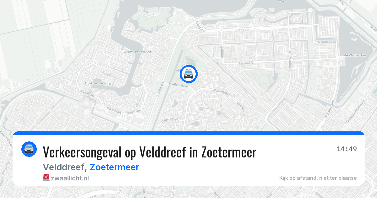 Verkeersongeval op Velddreef in Zoetermeer — 27 apr 2026