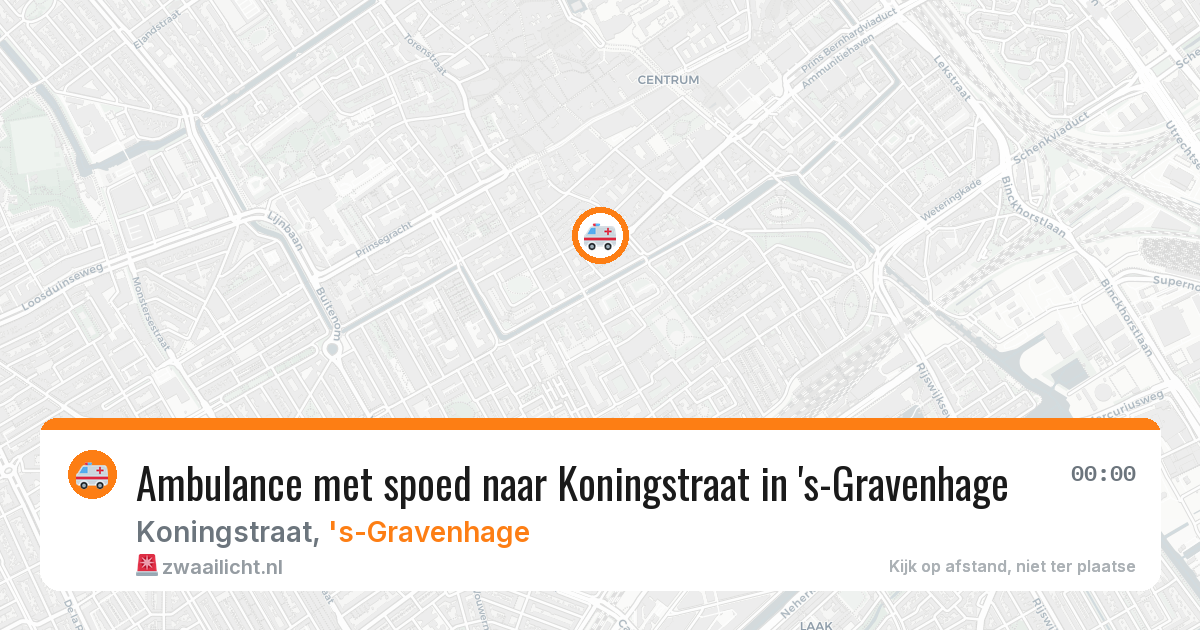 Ambulance met spoed naar Koningstraat in 's-Gravenhage — 24 jan 2026
