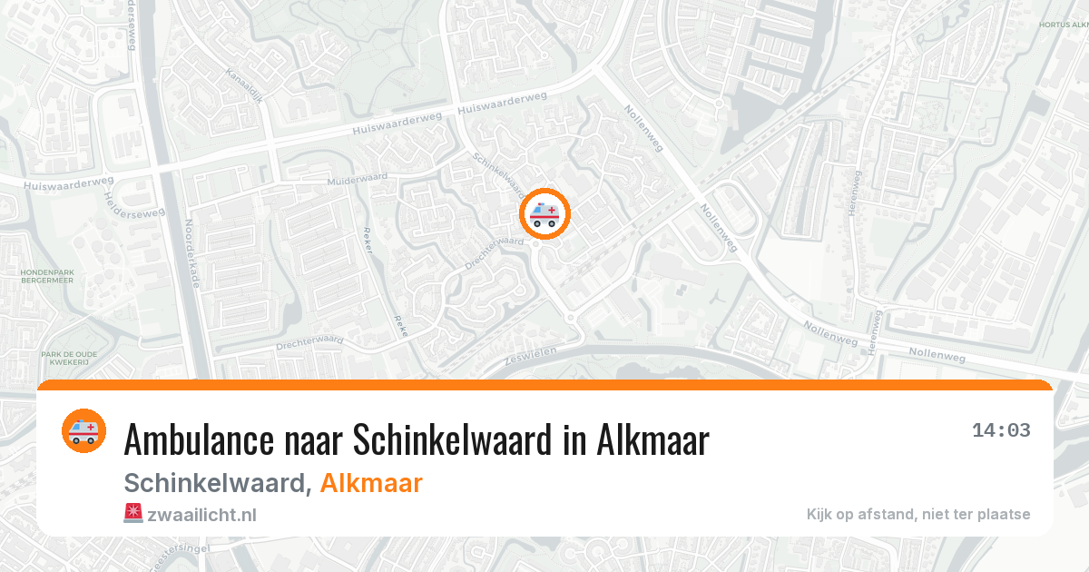 Ambulance naar Schinkelwaard in Alkmaar — 15 mei 2026