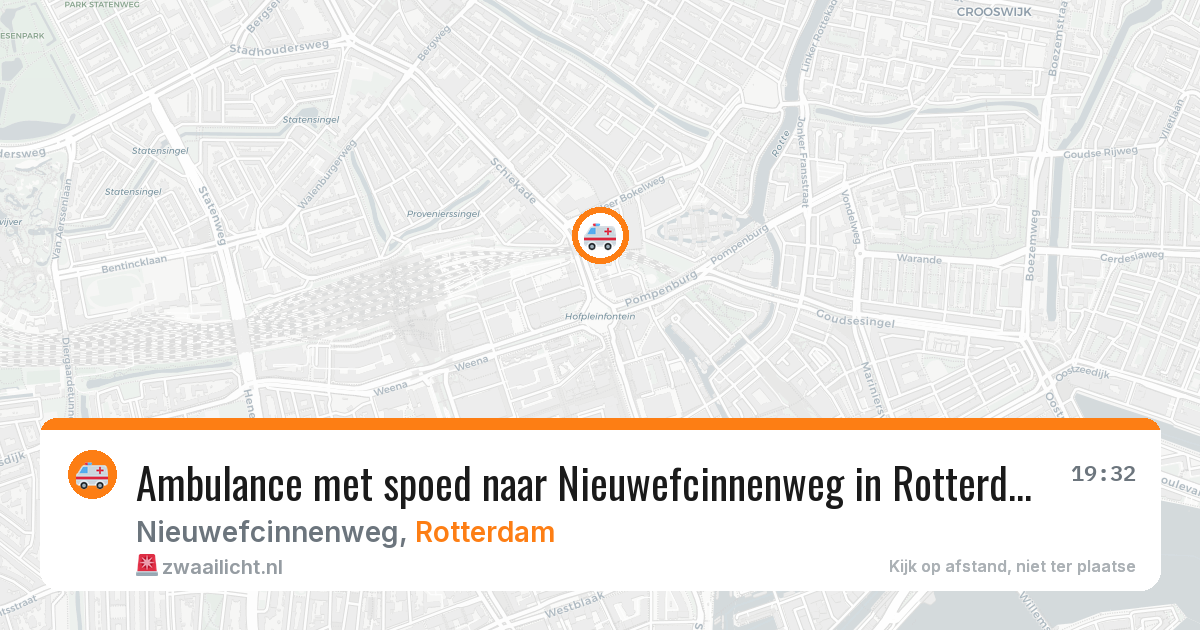 Ambulance met spoed naar Nieuwefcinnenweg in Rotterdam — 30 apr 2026