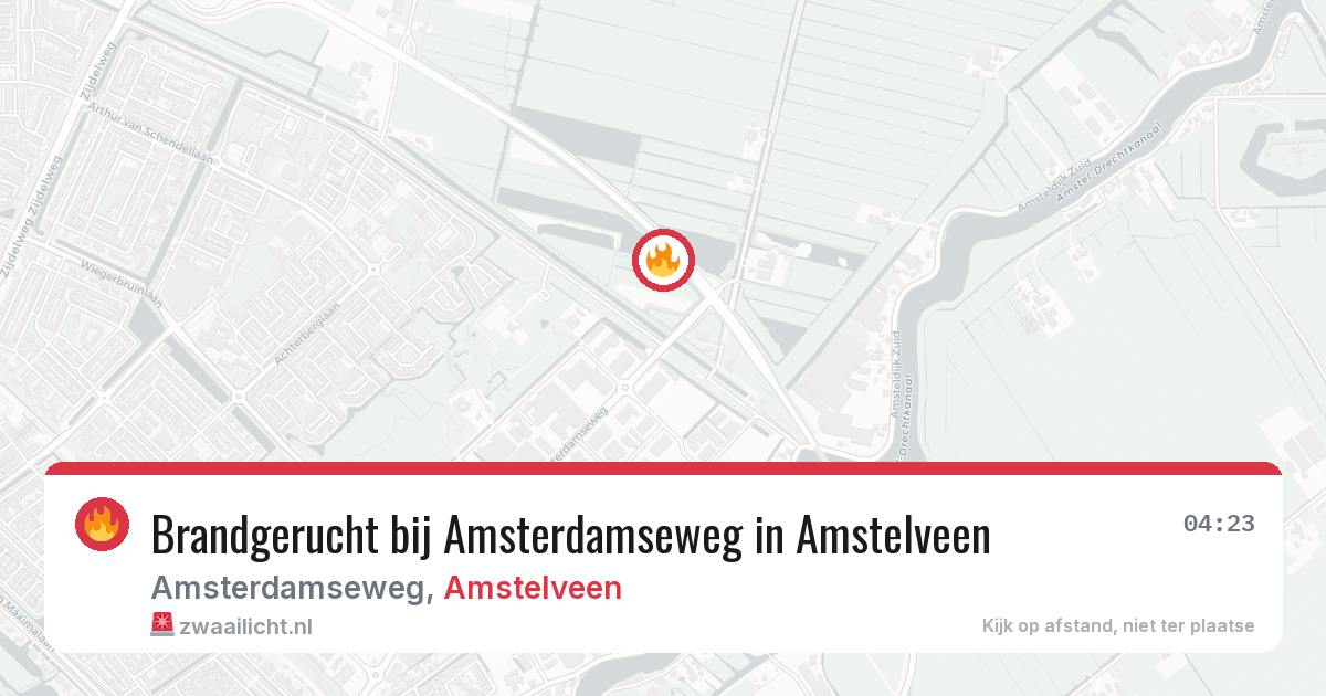Brandgerucht bij Amsterdamseweg in Amstelveen — 28 jun 2026