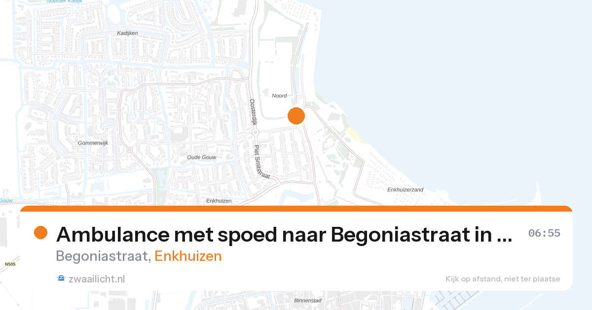 Ambulance met spoed naar Begoniastraat in Enkhuizen — 25 aug 2026