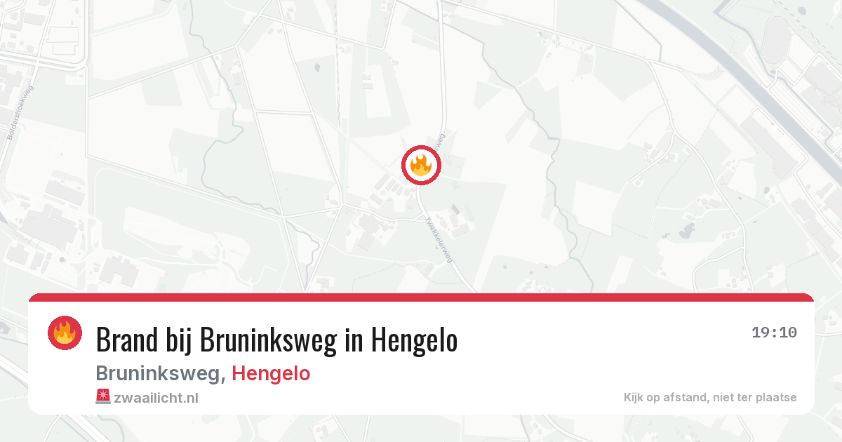 Brand bij Bruninksweg in Hengelo — 11 mei 2026