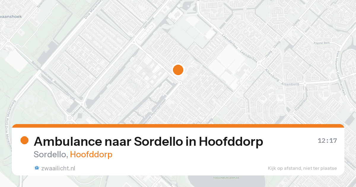 Ambulance naar Sordello in Hoofddorp — 29 mei 2026