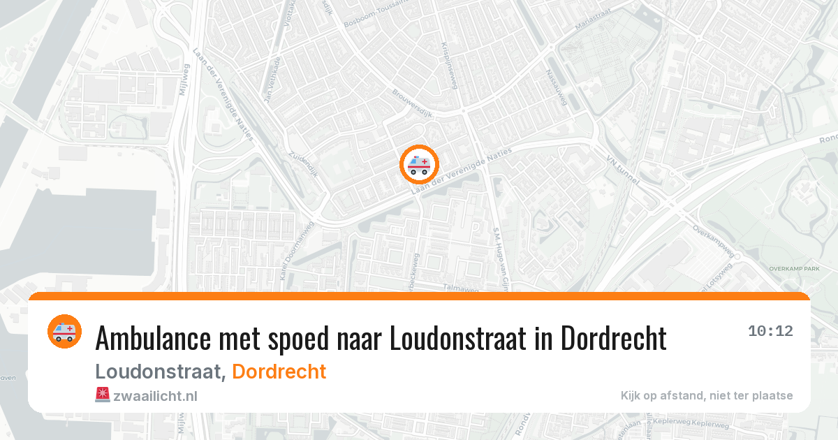 Ambulance met spoed naar Loudonstraat in Dordrecht — 13 mei 2026
