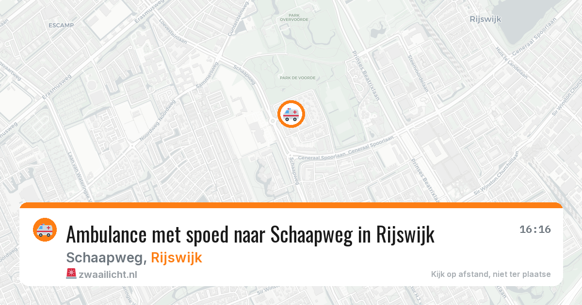 Ambulance met spoed naar Schaapweg in Rijswijk — 8 apr 2026