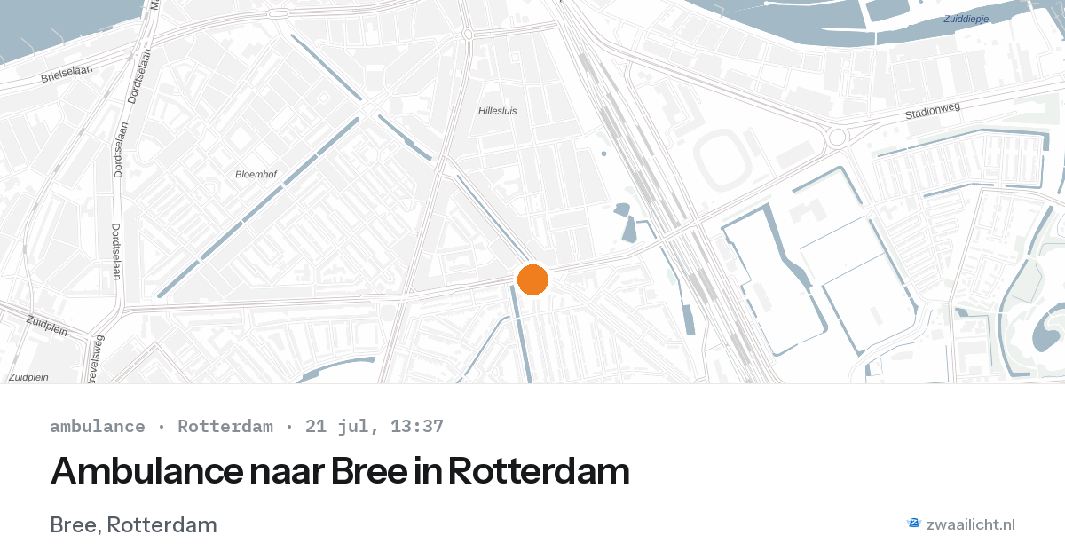Ambulance naar Bree in Rotterdam — 21 jul 2026