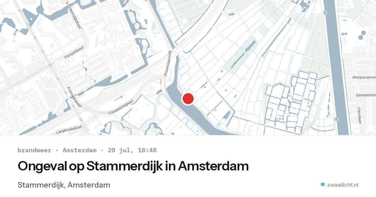 Ongeval op Stammerdijk in Amsterdam — 20 jul 2026
