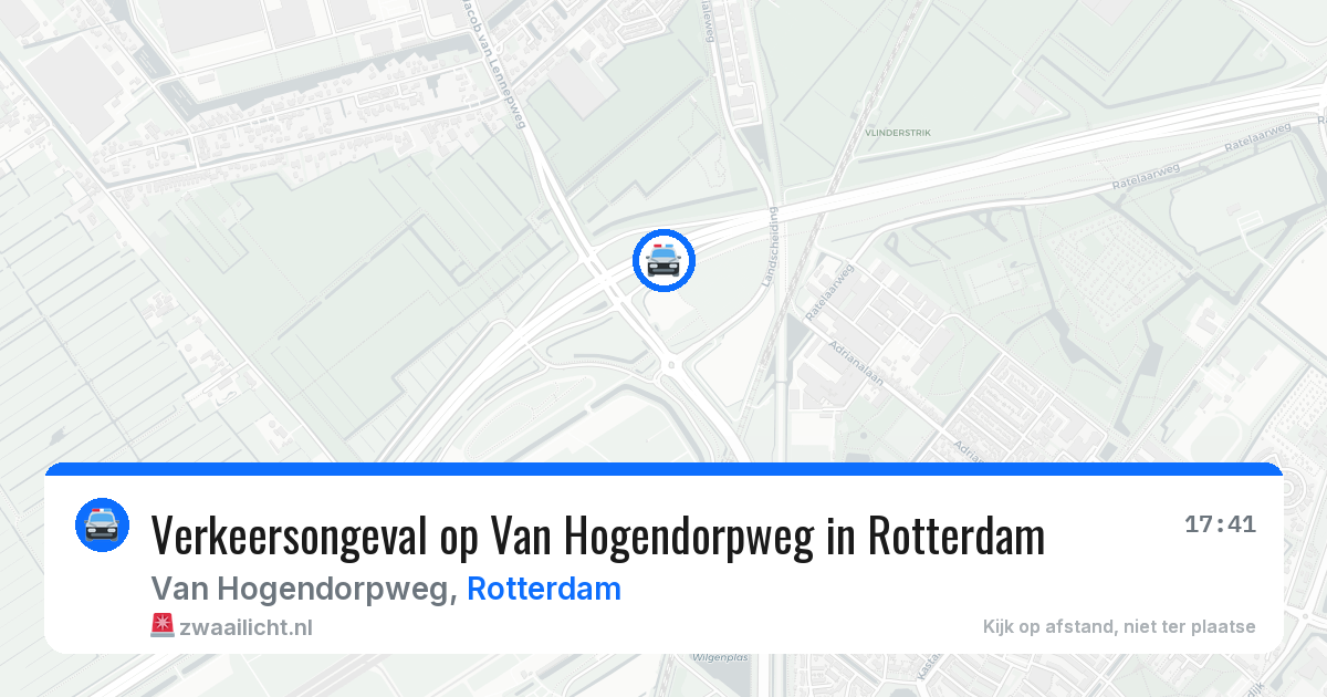 Verkeersongeval op Van Hogendorpweg in Rotterdam — 22 mei 2026