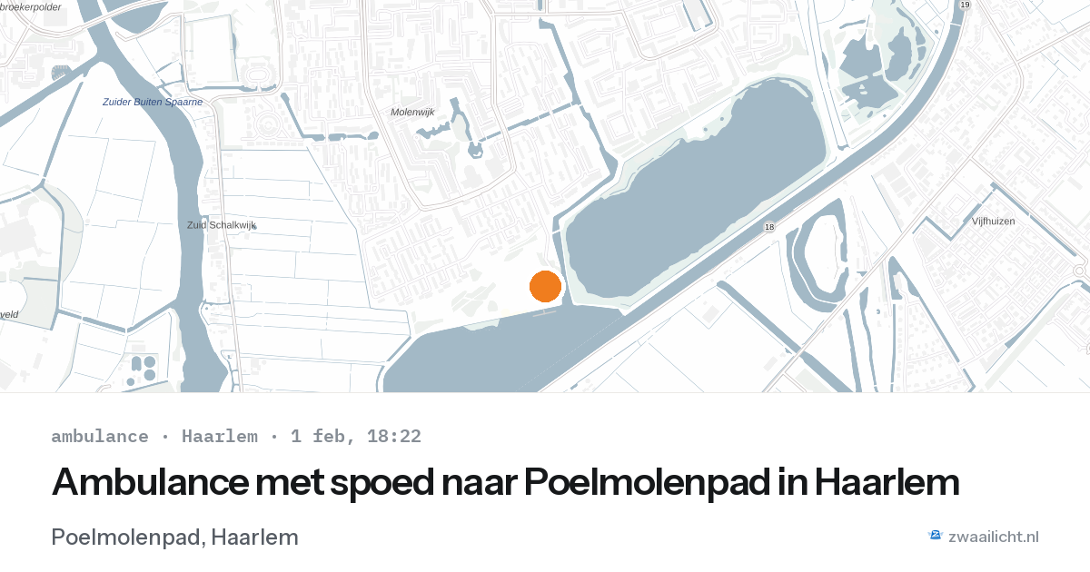 Ambulance met spoed naar Poelmolenpad in Haarlem — 1 feb 2026