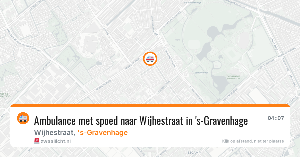 Ambulance met spoed naar Wijhestraat in 's-Gravenhage — 31 mei 2026