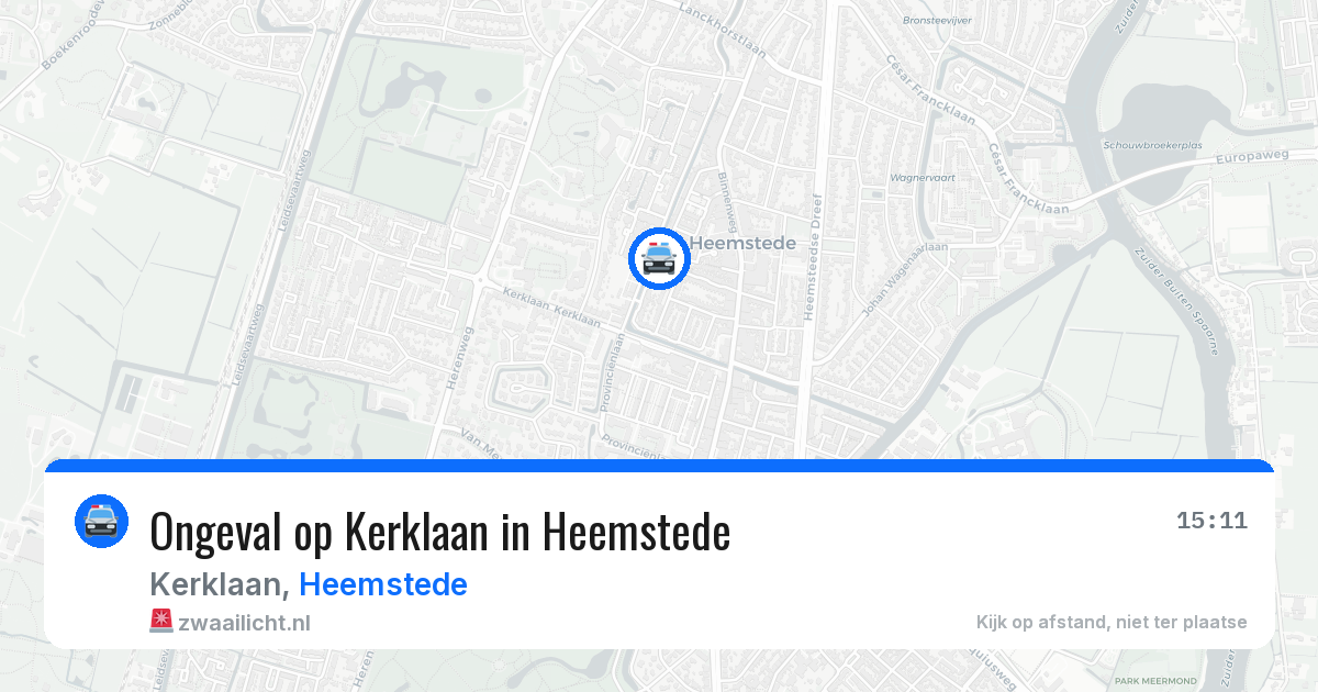 Ongeval op Kerklaan in Heemstede — 30 mrt 2026