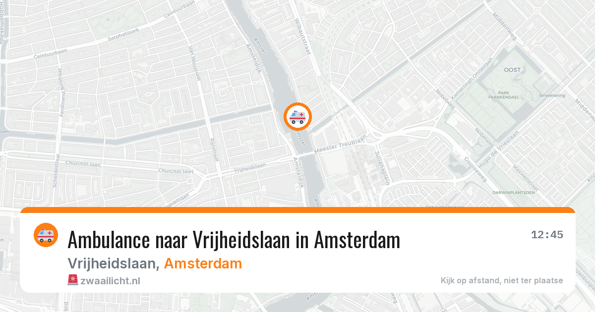 Ambulance naar Vrijheidslaan in Amsterdam — 1 apr 2026