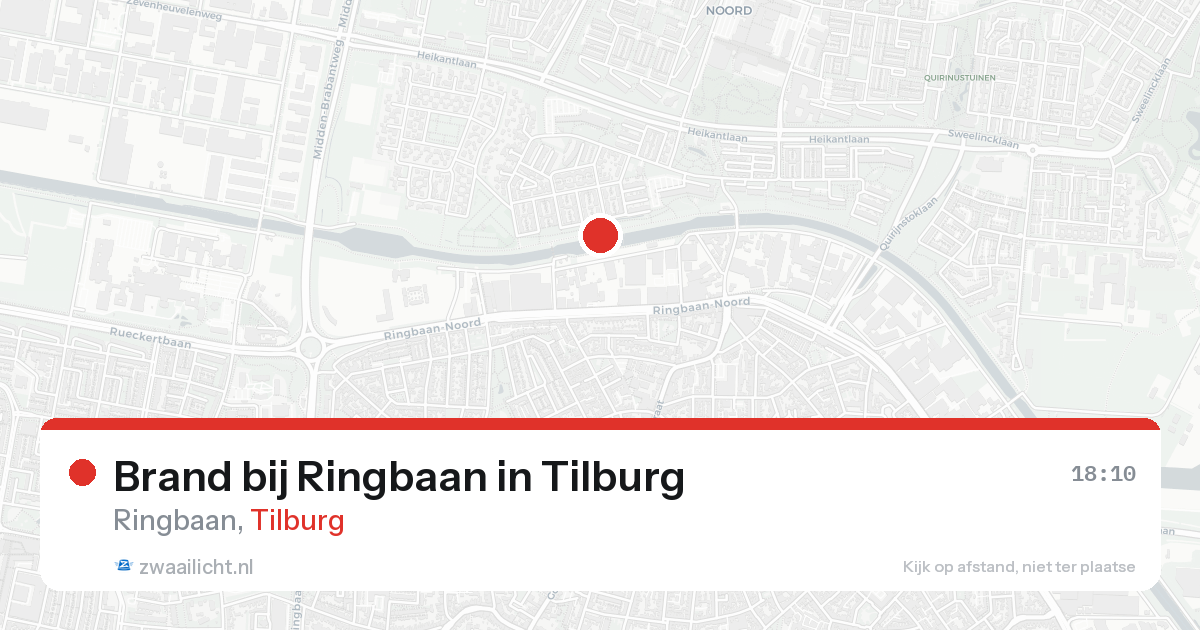 Brand bij Ringbaan in Tilburg — 16 aug 2026